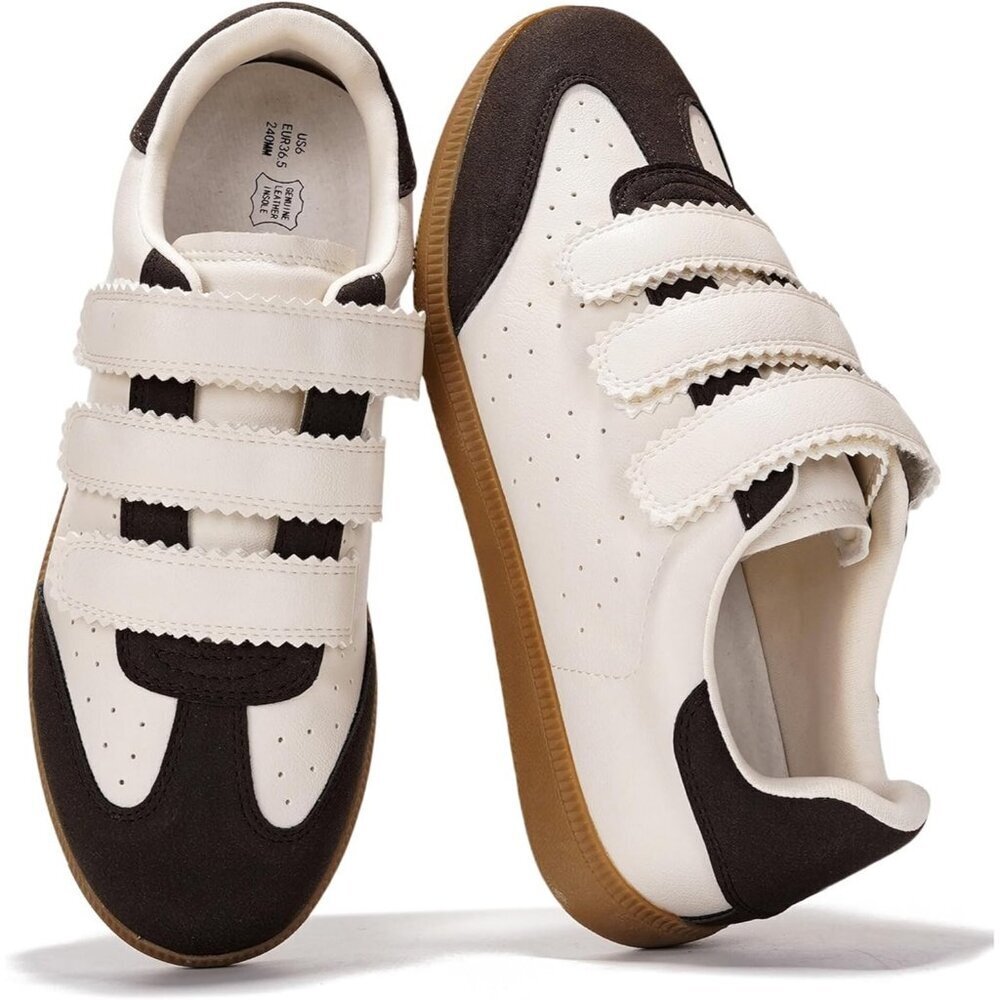 Women's White Black Project Cloud Stylish Shoes Memory Foam Lace-Up Sneakers - Picture 1 of 5